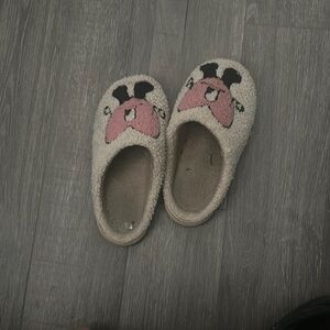 G-Star Pink and Cream Plush Slippers